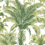 Charleston Palms | Greens Florals, Botanicals and Tropicals Wallpaper for Office, Kitchen, and Nursery
