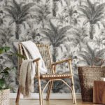 Charleston Palms | Grays Florals, Botanicals and Tropicals Wallpaper for Bedroom, Accent Wall, and Dining Room