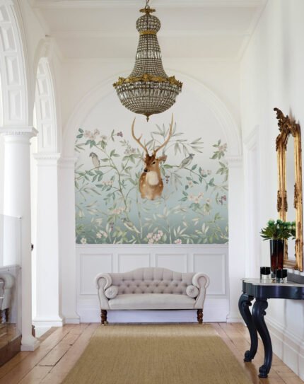 Chinoiserie Mural | Multicolors Asian and Chinoiseries Wallpaper for Kitchen, Living Room, and Accent Wall