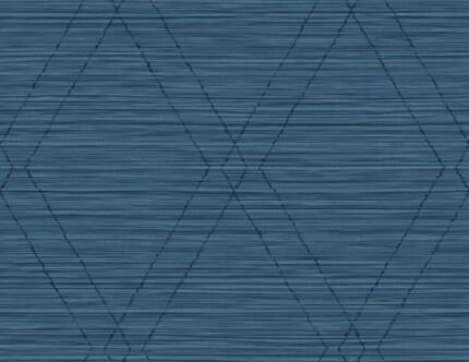 Charleston Diamonds | Blues Geometrics Wallpaper for Office, Accent Wall, and Dining Room