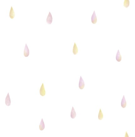 Raindrops - Strawberry Lemonade | Pinks Children and Nursery Wallpaper for Bedroom, Accent Wall, and Nursery