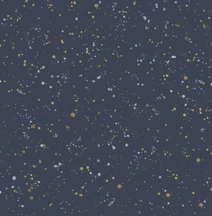 Paint Splatter - Navy and Metallic Gold