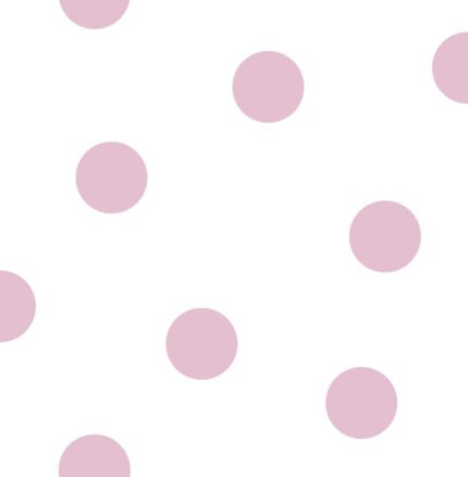 Dots - Bubblegum | Pinks Children and Nursery Wallpaper for Dining Room, Half Bath, and Nursery