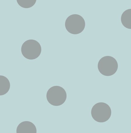 Dots - Teal and Metallic Silver | Aquas and Teals Children and Nursery Wallpaper for Bedroom, Kitchen, and Nursery
