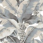 Paradisio Palm - Greige | Grays Florals, Botanicals and Tropicals Wallpaper for Half Bath, Entryway, and Kitchen