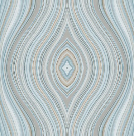 Milano - Aqua | Aquas and Teals Abstracts Wallpaper for Hallway, Dining Room, and Nursery
