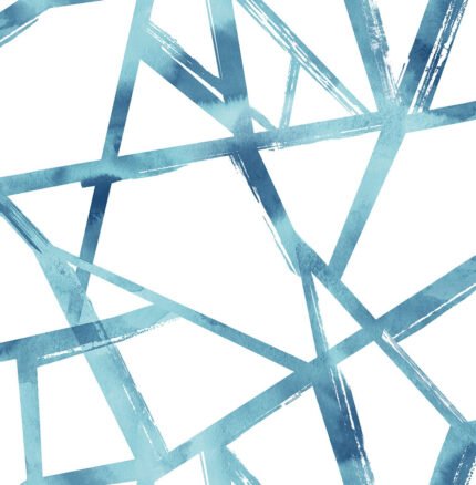 Tribeca - Turquoise | Aquas and Teals Geometrics Wallpaper for Office, Accent Wall, and Nursery