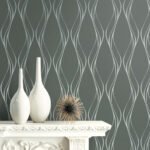 Muse - Peppercorn and Silver | Blacks Abstracts Wallpaper for Kitchen, Nursery, and Accent Wall