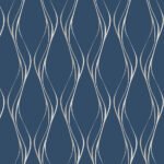 Muse - Navy | Navys Abstracts Wallpaper for Entryway, Living Room, and Nursery