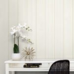 Rockefeller Stripe - Honey Stick | Warm Neutrals and Beiges Plaids, Checks and Stripes Wallpaper for Bedroom, Powder Room, and Entryway
