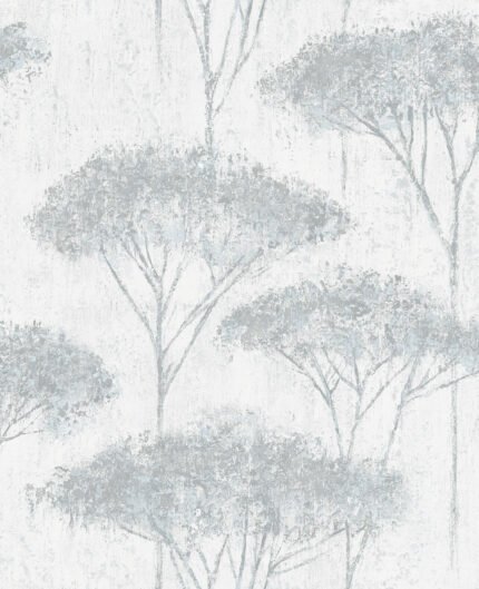 Trees | Blues Trees and Leaves Wallpaper for Kitchen, Living Room, and Powder Room