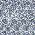 Tonal Floral Trail - Navy Blue | Blues Florals, Botanicals and Tropicals Wallpaper for Accent Wall, Bedroom, and Half Bath