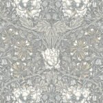 Ogee Flora - Stone Grey and Desert Sand | Grays Florals, Botanicals and Tropicals Wallpaper for Accent Wall, Half Bath, and Dining Room