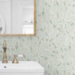 Leaf and Berry - Spearmint | Greens Florals, Botanicals and Tropicals Wallpaper for Hallway, Office, and Nursery