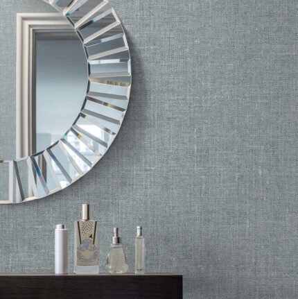Branching Out - Denim Wash | Blues Trees and Leaves Wallpaper for Accent Wall, Office, and Nursery