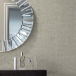 Branching Out - Ocean Sand | Warm Neutrals and Beiges Trees and Leaves Wallpaper for Dining Room, Powder Room, and Accent Wall