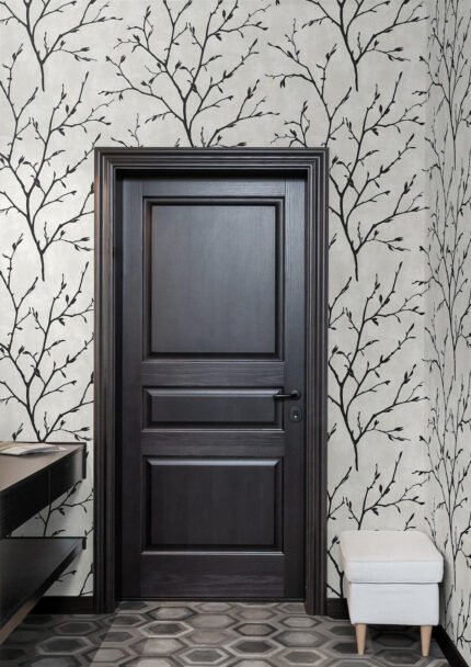Flanders - Contrast | Whites and Off Whites Textures Wallpaper for Half Bath, Hallway, and Nursery