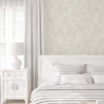 Flanders - Soft Cream | Warm Neutrals and Beiges Textures Wallpaper for Half Bath, Dining Room, and Kitchen