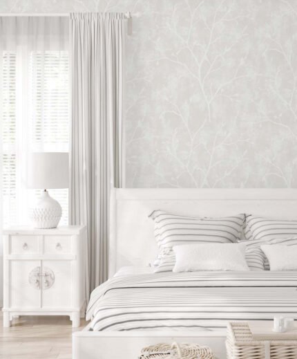 Flanders - Mica | Pearls Textures Wallpaper for Nursery, Dining Room, and Kitchen