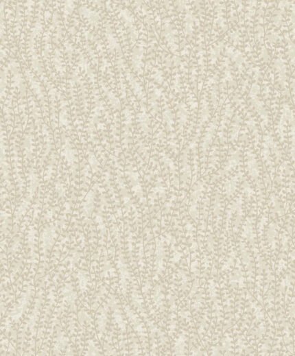 Garden Fern - Organic Silk | Warm Neutrals and Beiges Trees and Leaves Wallpaper for Hallway, Bedroom, and Living Room