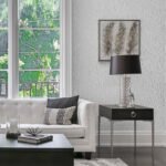 Garden Fern - Diamond | Whites and Off Whites Trees and Leaves Wallpaper for Kitchen, Nursery, and Entryway
