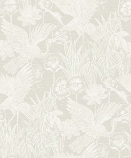White Heron - Daylight | Whites and Off Whites Animals, Birds and Insects Wallpaper for Accent Wall, Office, and Nursery