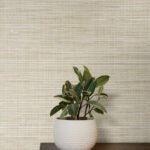 Mei - Raw Linen | Warm Neutrals and Beiges Textures Wallpaper for Living Room, Powder Room, and Accent Wall