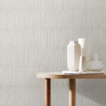 Naomi - Winter Haze | Whites and Off Whites Textures Wallpaper for Hallway, Powder Room, and Entryway