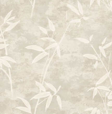 Honshu Bamboo - Wheat | Warm Neutrals and Beiges Trees and Leaves Wallpaper for Hallway, Office, and Living Room