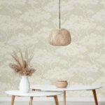 Nara - White Teatree | Whites and Off Whites Asian and Chinoiseries Wallpaper for Kitchen, Accent Wall, and Office