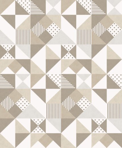 Lozenge Geometric - Latte & Dorian Grey