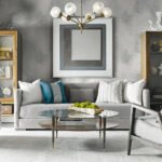 Via Palma - Cove Gray and Winter Fog | Grays Florals, Botanicals and Tropicals Wallpaper for Living Room, Powder Room, and Accent Wall