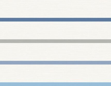 Crew Stripe - Air Force Blue, Gray, and Eggshell | Blues Plaids, Checks and Stripes Wallpaper for Half Bath, Powder Room, and Accent Wall