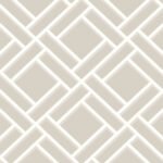 Block Trellis - Cove Gray and Fog | Grays Geometrics Wallpaper for Office, Accent Wall, and Living Room