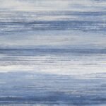 Sunset Stripes - Moody Blue and Frost | Blues Plaids, Checks and Stripes Wallpaper for Office, Powder Room, and Accent Wall