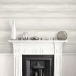 Sunset Stripes - Winter Mist | Grays Plaids, Checks and Stripes Wallpaper for Office, Dining Room, and Half Bath