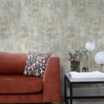 Rustic Stucco Faux - Mauve and Icicle | Grays Textures Wallpaper for Dining Room, Bedroom, and Nursery