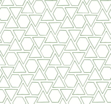 Sun Shapes - Greenery | Greens Geometrics Wallpaper for Office, Accent Wall, and Half Bath