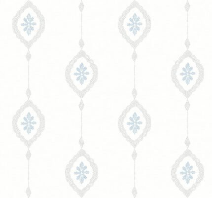 Sand Dollar Stripe - Blue Oasis | Blues Plaids, Checks and Stripes Wallpaper for Half Bath, Nursery, and Entryway