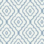 Seaside Ogee - Blue Oasis | Blues Geometrics Wallpaper for Office, Accent Wall, and Bedroom