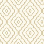 Seaside Ogee - Sand Dunes | Warm Neutrals and Beiges Geometrics Wallpaper for Office, Accent Wall, and Entryway