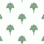 Summer Fan - Greenery | Greens Medallions Wallpaper for Nursery, Living Room, and Bedroom