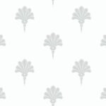 Summer Fan - Daydream Gray | Grays Medallions Wallpaper for Office, Hallway, and Nursery