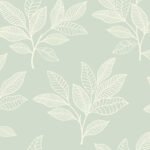 Paradise Leaves - Mint | Greens Florals, Botanicals and Tropicals Wallpaper for Kitchen, Accent Wall, and Half Bath
