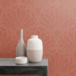 Scallop Medallion - Redwood and Ivory