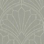Scallop Medallion - Cinder Gray and Ivory