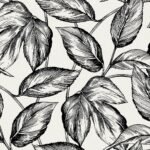 Beckett - Volcanic Black | Blacks Trees and Leaves Wallpaper for Half Bath, Living Room, and Bedroom