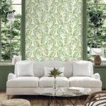 Beckett - Apple Green | Greens Trees and Leaves Wallpaper for Dining Room, Office, and Accent Wall