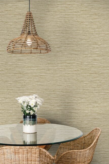 Isla - Saddle Tan | Warm Neutrals and Beiges Textures Wallpaper for Bedroom, Dining Room, and Kitchen