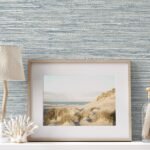 Isla - Fantasy Blue | Blues Textures Wallpaper for Dining Room, Bedroom, and Office